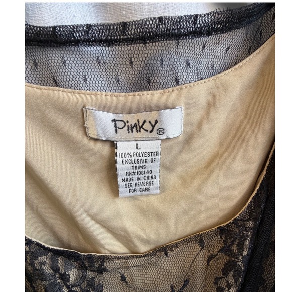 Pinky Black Lace Romantic Gothic Dark‎ Coquette Dress Women's Size L - Picture 4 of 10